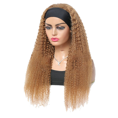 Cabello humano verdadero Jerry rizado Media peluca con corbata para chicas afro peinado 10-30 pulgadas