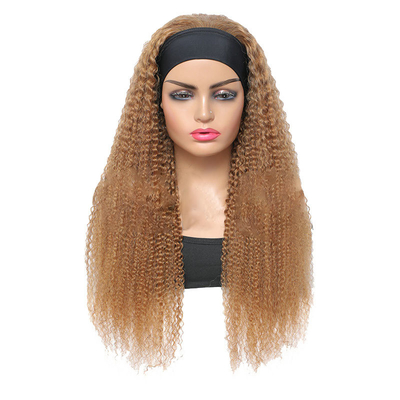Cabello humano verdadero Jerry rizado Media peluca con corbata para chicas afro peinado 10-30 pulgadas