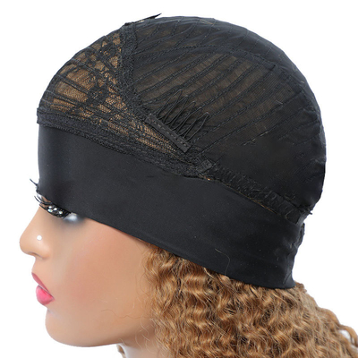 Cabello humano verdadero Jerry rizado Media peluca con corbata para chicas afro peinado 10-30 pulgadas