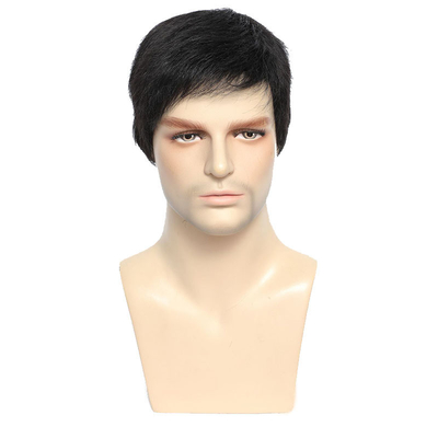 360 Natural Pre Pluck Cerradura corta Peruca masculina suave y brillante ventaja de la cutícula completa