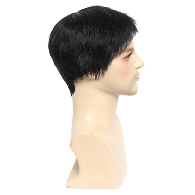 360 Natural Pre Pluck Cerradura corta Peruca masculina suave y brillante ventaja de la cutícula completa