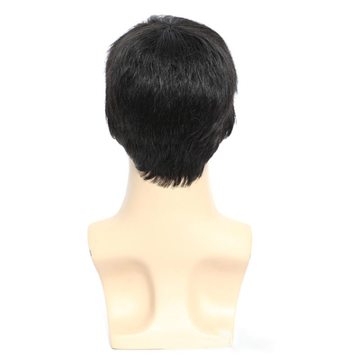 360 Natural Pre Pluck Cerradura corta Peruca masculina suave y brillante ventaja de la cutícula completa