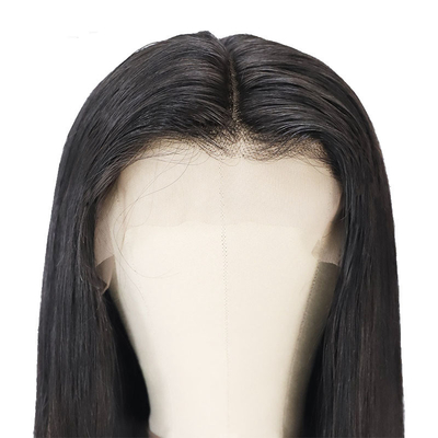 Long Black Bone Straight Vietense Raw Virgin Hair Wigs para la técnica de encaje delantero