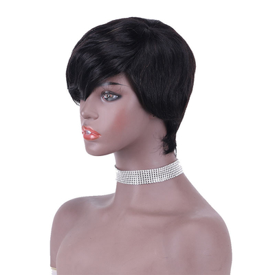 Perucas de pelo humano 100% para mujeres negras Perucas cortadas cortadas cortadas precios asequibles vender