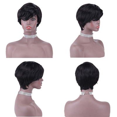 Perucas de pelo humano 100% para mujeres negras Perucas cortadas cortadas cortadas precios asequibles vender