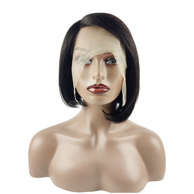 Largo Vietename virgen cruda HD 13x1 T Parte encaje Frente Pelicula corte de cabello humano Pelucas de sombreado marrón
