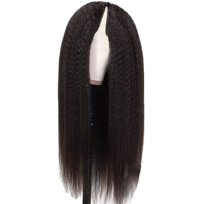 Cabello humano largo V parte peluca de 30 pulgadas Pequeño cabello liso brasileño Remy Perruque