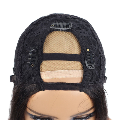 Cabello virgen ventaja Kinky el pelo humano recto sin pegamento U parte peluca para la compra al por mayor