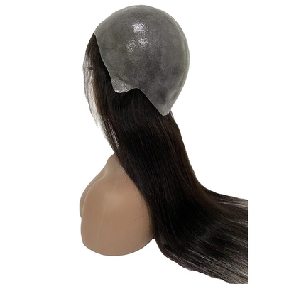 Cabello brasileño Cuticular completa PU Piel delgada natural Perucas de cabello humano real para mujeres