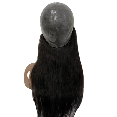 Cabello brasileño Cuticular completa PU Piel delgada natural Perucas de cabello humano real para mujeres