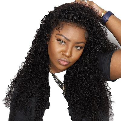 HD encaje suizo frente mongol peruano 13x4 afro kinky rizado pelo humano peluca con pelo de bebé