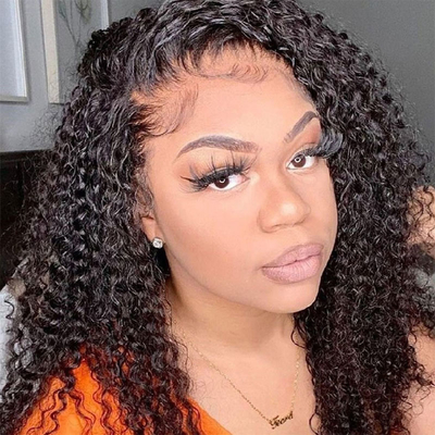 HD encaje suizo frente mongol peruano 13x4 afro kinky rizado pelo humano peluca con pelo de bebé