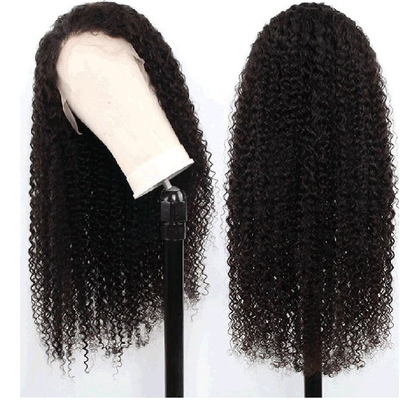 HD encaje suizo frente mongol peruano 13x4 afro kinky rizado pelo humano peluca con pelo de bebé