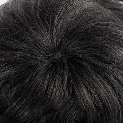Cabello suave y brillante cortado de pelo brasileño de cabeza completa Perucas negras masculinas con cuero cabelludo natural