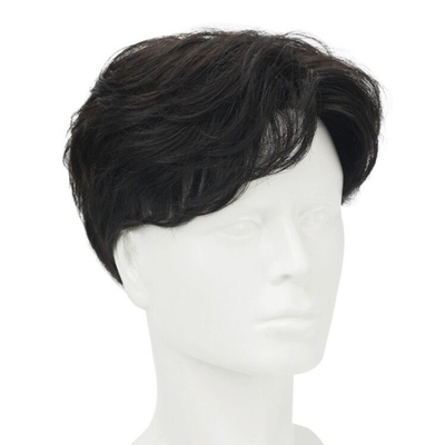 100% Cabello humano Cabeza llena Vietnam Negro Corte muy corto Pelucas de pelo indias para hombres asiáticos