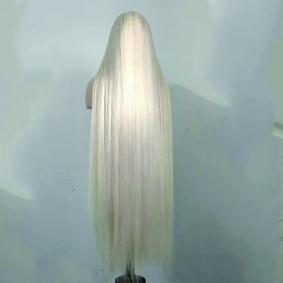 Cabello europeo 40 pulgadas Cuticular pre-plucked alineado encaje Frontal pelucas de cabello humano