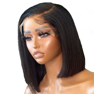 14 pulgadas Full Hd encaje delantero Cabello humano sin pegamento Pelucas 360 Full encaje Frontal Pelucas delanteras delanteras
