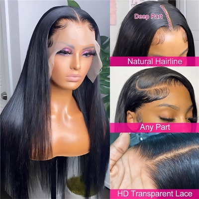 360 Full 13x6 Hd encaje delantero peinado virgen pelucas 100% de pelo humano natural crudo con frontal