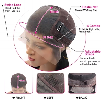 360 Full 13x6 Hd encaje delantero peinado virgen pelucas 100% de pelo humano natural crudo con frontal