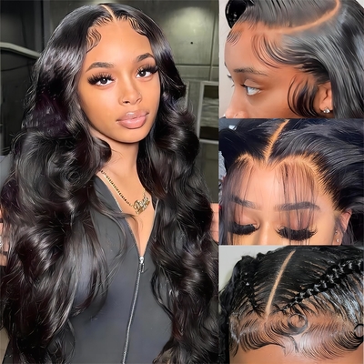 360 Full 13x6 Hd encaje delantero peinado virgen pelucas 100% de pelo humano natural crudo con frontal