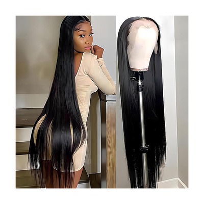 Tamaño medio encaje delantero original brasileño natural de pelo humano peluca para mujeres negras