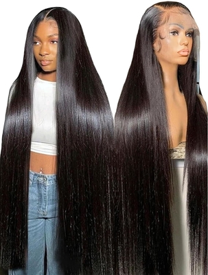 Tamaño medio encaje delantero original brasileño natural de pelo humano peluca para mujeres negras