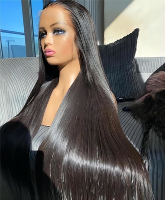 Tamaño medio encaje delantero original brasileño natural de pelo humano peluca para mujeres negras