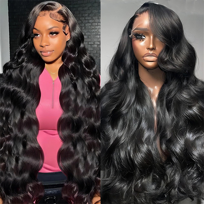 Cabello virgen Peruca frontal con aberturas de encaje suizo y cabello indio crudo