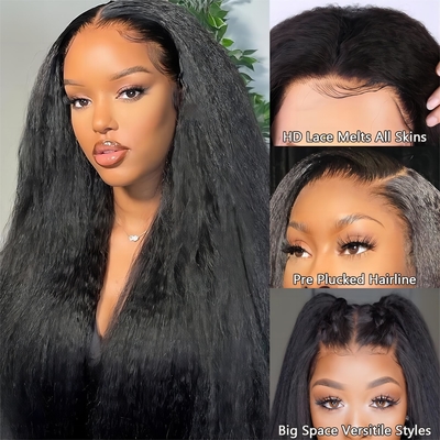 Yaki hueso encaje recto Frente vietnamita Raw Vietnam Peruca de cabello humano