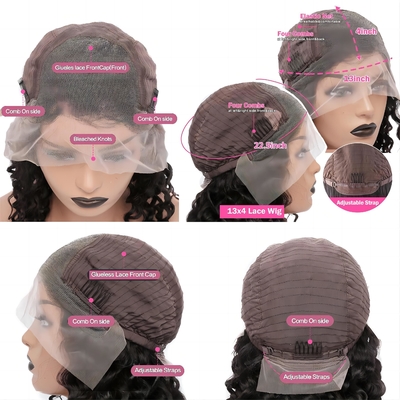 Frente de encaje Perucas de cabello humano en bruto vietnamitas originales para todos los colores en el tipo de cabello indio