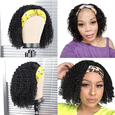 Tipo de peluca de encaje Ninguna peluca de encaje 100% de cabello humano Banda de cabeza cútica alineada con el cabello crudo